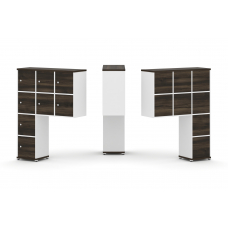 Concept Надставка высокая CN.ONV-010 Дуб Мали/Белый Бриллиант/Металл Белый 1099*350*1486