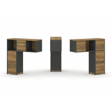 Concept Надставка низкая CN.DNN-003 Сандал Янтарный/Антрацит/Металл Антрацит 1099*365*1130