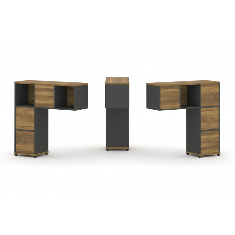 Concept Надставка низкая CN.DNN-003 Сандал Янтарный/Антрацит/Металл Антрацит 1099*365*1130