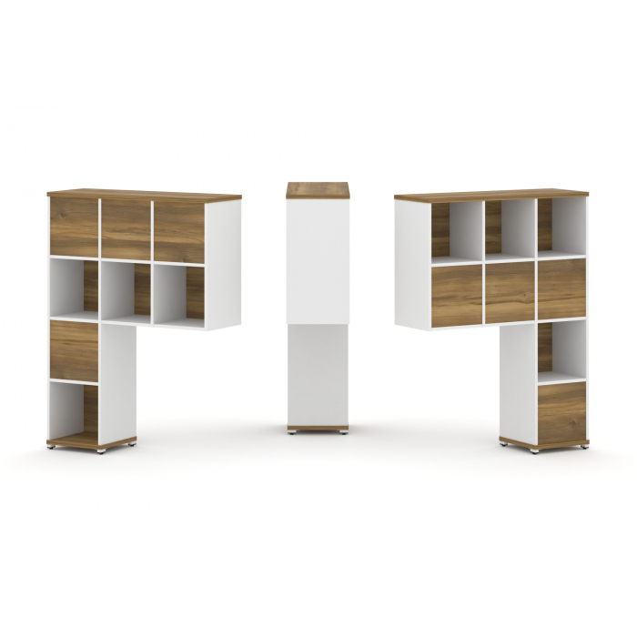 Concept Надставка высокая CN.DNV-005 Сандал Янтарный/Белый Бриллиант/Металл Белый 1099*350*1486