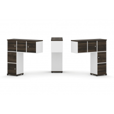 Concept Надставка низкая CN.DNN-007 Дуб Мали/Белый Бриллиант/Металл Черный 1099*365*1130