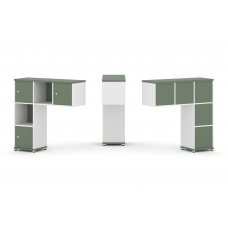 Concept Надставка низкая CN.ONN-002 Кобо/Белый Бриллиант/Металл Белый 1099*365*1130