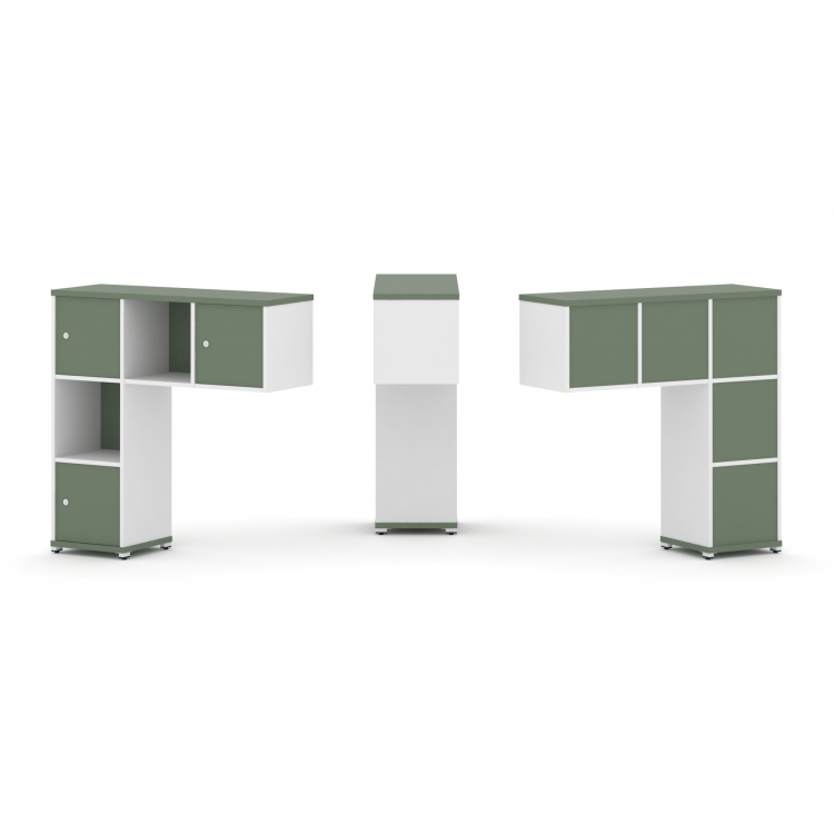 Concept Надставка низкая CN.ONN-002 Кобо/Белый Бриллиант/Металл Белый 1099*365*1130