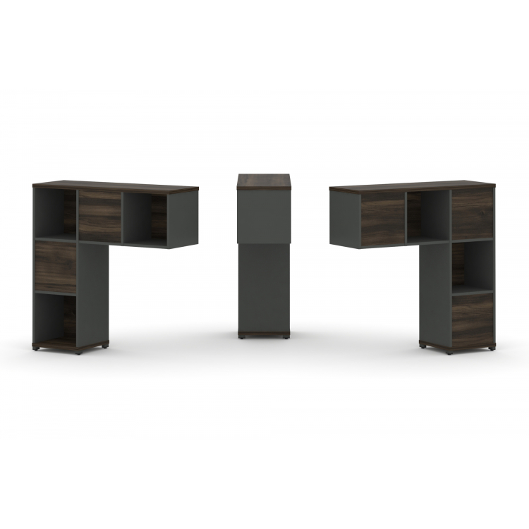 Concept Надставка низкая CN.DNN-001 Дуб Мали/Антрацит/Металл Антрацит 1099*365*1130