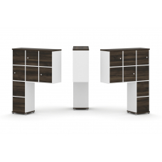 Concept Надставка высокая CN.DNV-004 Дуб Мали/Белый Бриллиант/Металл Белый 1099*350*1486