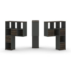 Concept Надставка высокая CN.DNV-003 Дуб Мали/Антрацит/Металл Антрацит 1099*350*1486