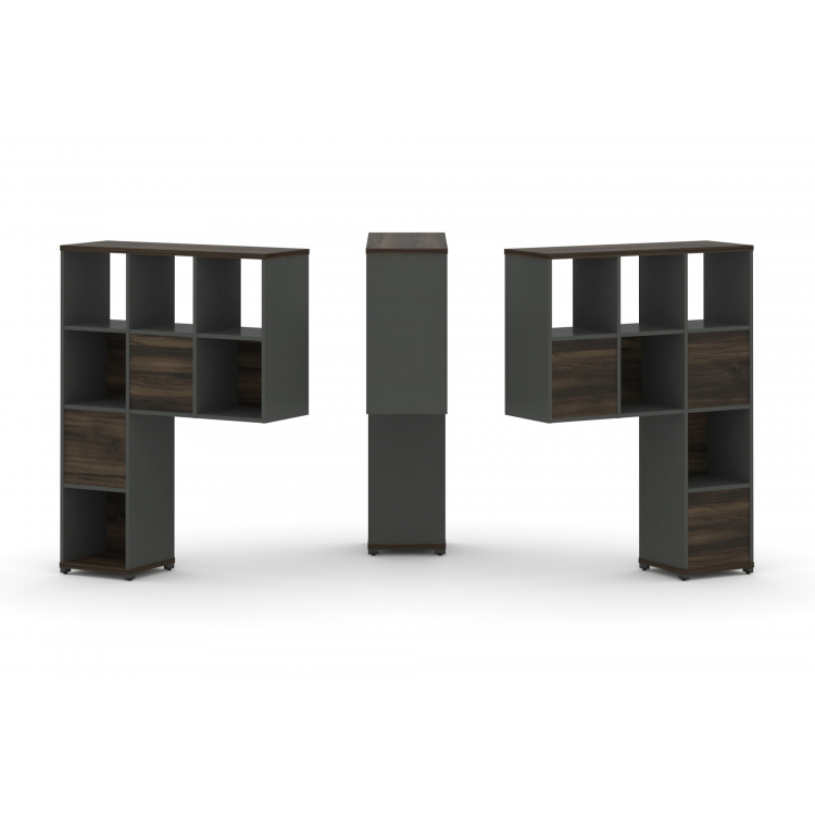 Concept Надставка высокая CN.DNV-003 Дуб Мали/Антрацит/Металл Антрацит 1099*350*1486