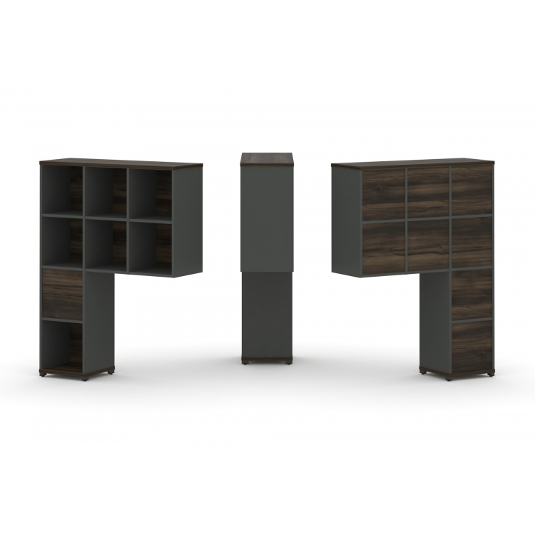 Concept Надставка высокая CN.ONV-002 Дуб Мали/Антрацит/Металл Антрацит 1099*350*1486