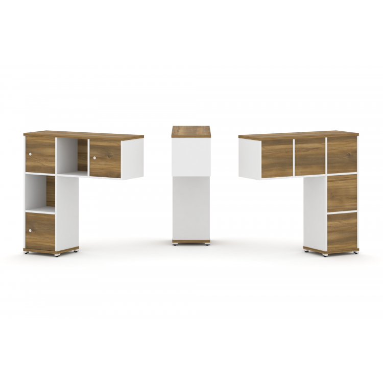 Concept Надставка низкая CN.ONN-002 Сандал Янтарный/Белый Бриллиант/Металл Белый 1099*365*1130