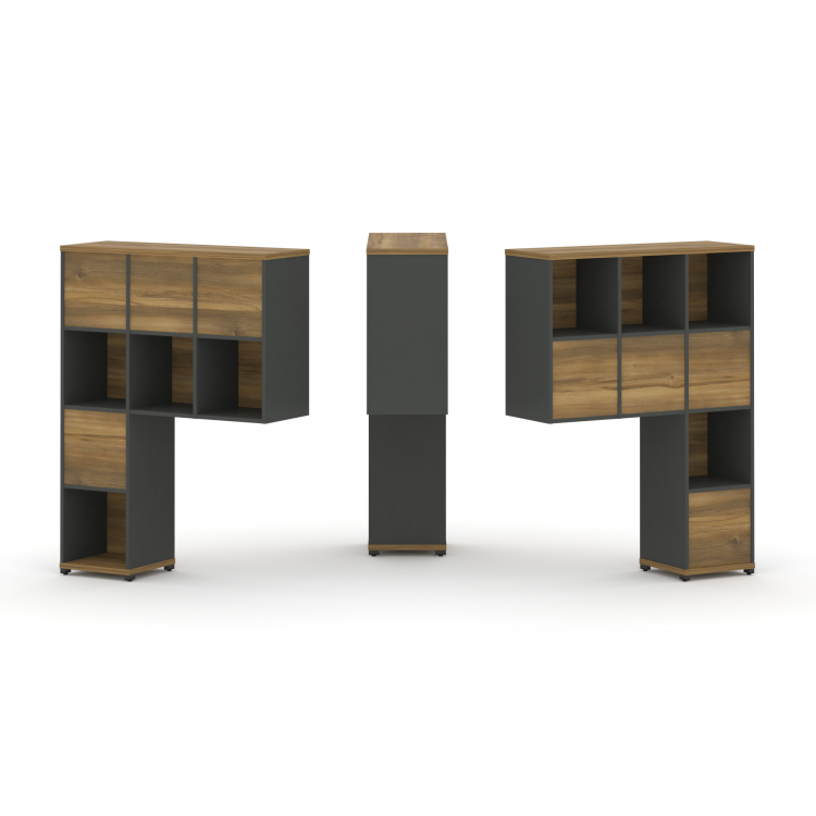 Concept Надставка высокая CN.DNV-005 Сандал Янтарный/Антрацит/Металл Антрацит 1099*350*1486