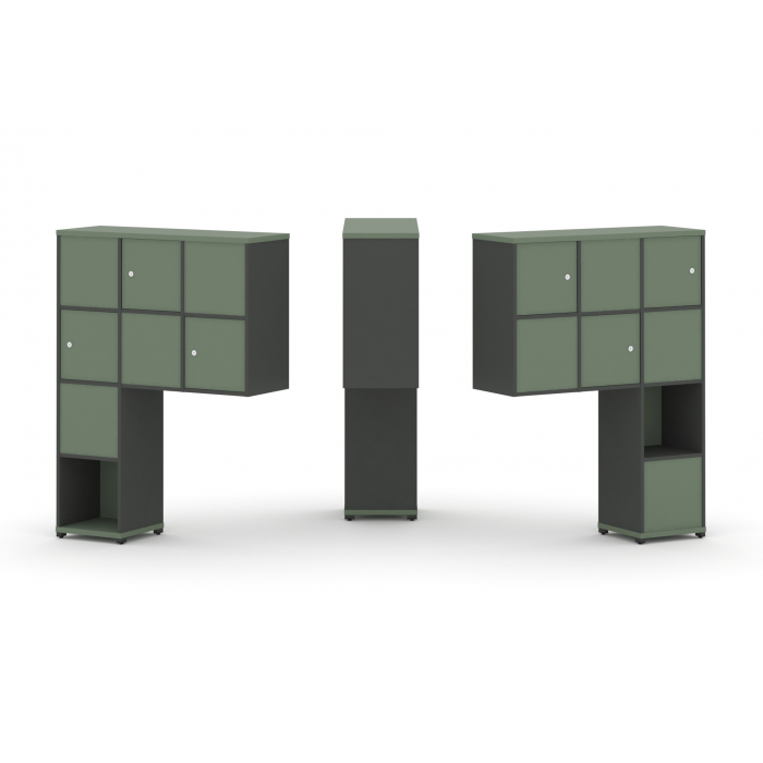 Concept Надставка высокая CN.DNV-002 Кобо/Антрацит/Металл Антрацит 1099*350*1486