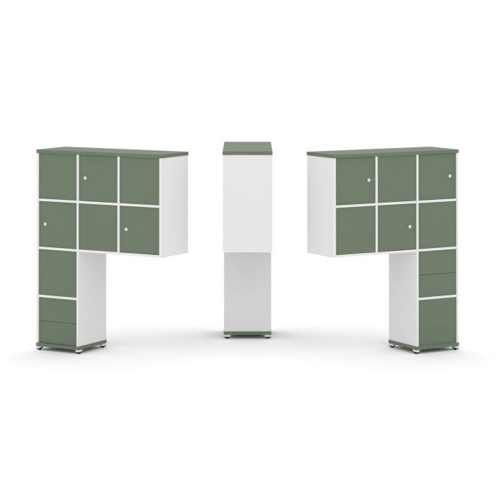 Concept Надставка высокая CN.DNV-004 Кобо/Белый Бриллиант/Металл Белый 1099*350*1486