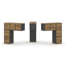 Concept Надставка низкая CN.DNN-007 Сандал Янтарный/Антрацит/Металл Антрацит 1099*365*1130