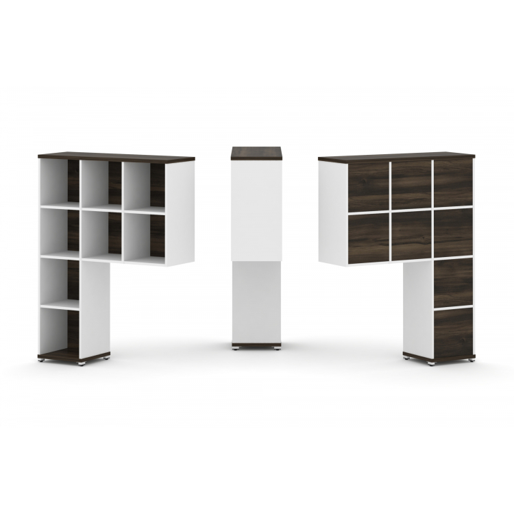 Concept Надставка высокая CN.ONV-001 Дуб Мали/Белый Бриллиант/Металл Белый 1099*350*1486