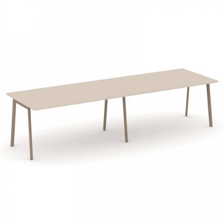 Estetica Стол переговорный ES.PRG-2.4-P Капучино/Металл Латте 3160*980*750
