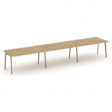 Estetica Стол переговорный ES.PRG-3.4-P Тиквуд Светлый/Металл Латте 4740*980*750