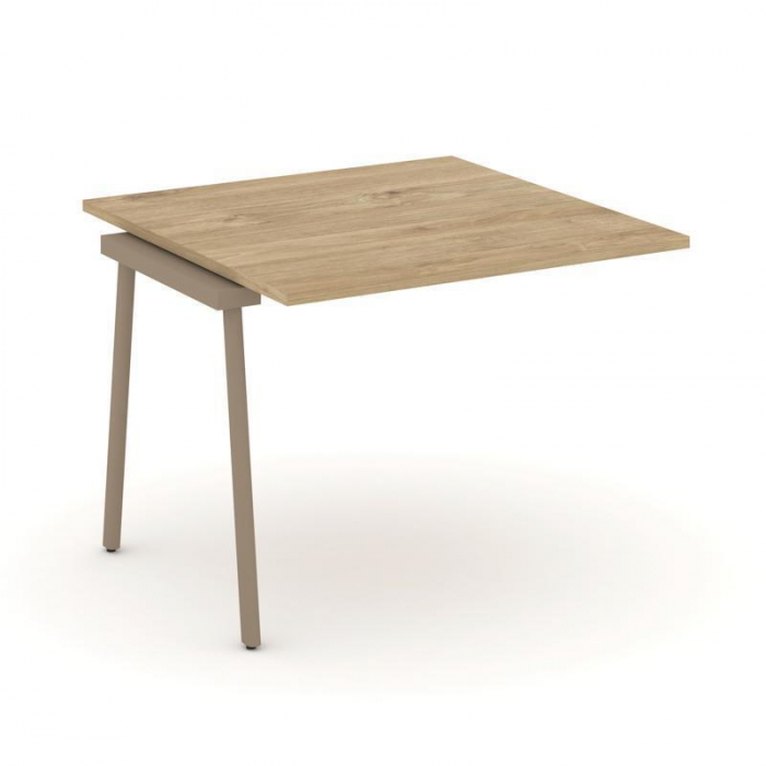 Estetica Проходной наборный элемент перег. стола ES.NPRG-1.1-P Тиквуд Светлый/Металл Латте 980*980*7