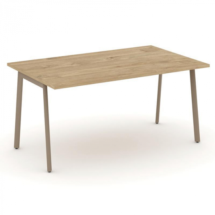 Estetica Стол переговорный ES.PRG-1.4-P Тиквуд Светлый/Металл Латте 1580*980*750