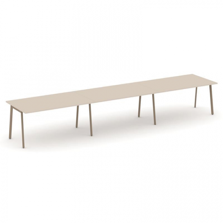 Estetica Стол переговорный ES.PRG-3.4-P Капучино/Металл Латте 4740*980*750