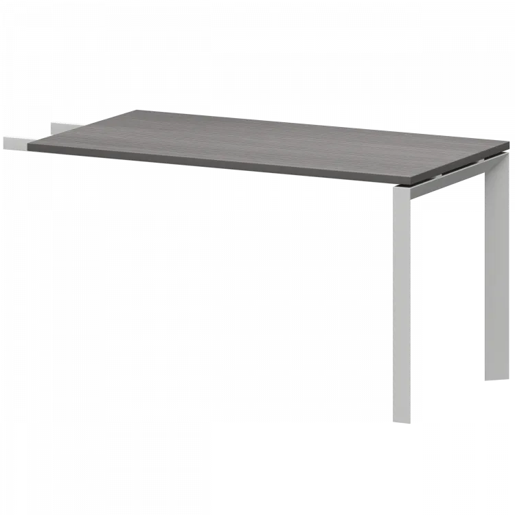 Бриф-приставка на металлокаркасе НТМПБ-П-735 Лиственница/Белый 1350x730x750 Аргентум-МП