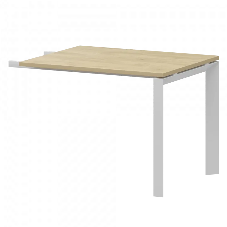 Бриф-приставка на металлокаркасе дуб сафари/белый НТМПБ-П-709 Баттл Рок/Белый 900x730x750 Аргентум-МП