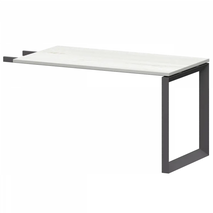 Бриф-приставка на металлокаркасе НТМПБ.О-735 Сосна винтер/Антрацит 1350x730x750 Аргентум-МП