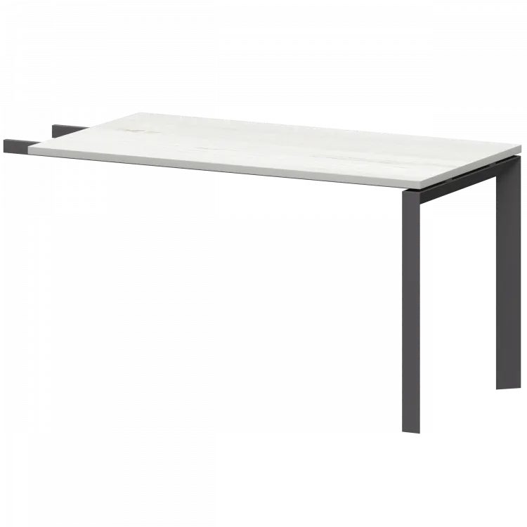 Бриф-приставка на металлокаркасе НТМПБ.П-735 Сосна винтер/Антрацит 1350x730x750 Аргентум-МП