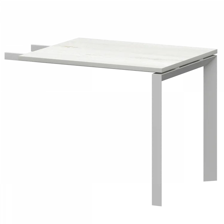 Бриф-приставка на металлокаркасе НТМПБ.П-709 Сосна винтер/Белый 900x730x750 Аргентум-МП