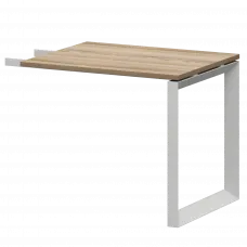 Бриф-приставка на металлокаркасе НТМПБ-О-709 Дуб сафари/Белый 900x730x750 Аргентум-МП