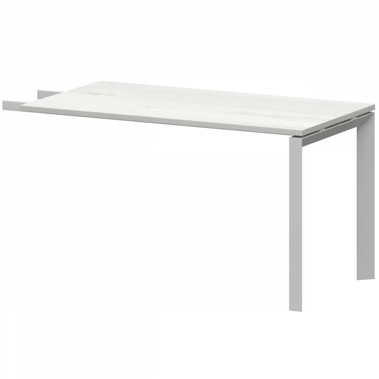 Бриф-приставка на металлокаркасе НТМПБ.П-735 Сосна винтер/Белый 1350x730x750 Аргентум-МП