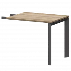 Бриф-приставка на металлокаркасе НТМПБ-П-709 Дуб сафари/Антрацит 900x730x750 Аргентум-МП