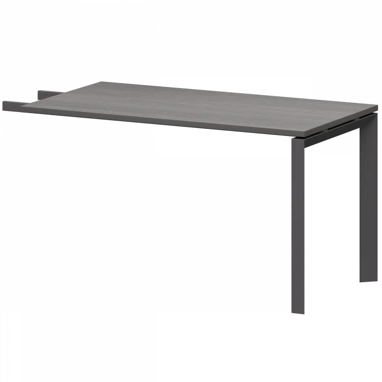 Бриф-приставка на мтеталлокаркасе НТМПБ-П-735 Лиственница/Антрацит 1350x730x750 Аргентум-МП