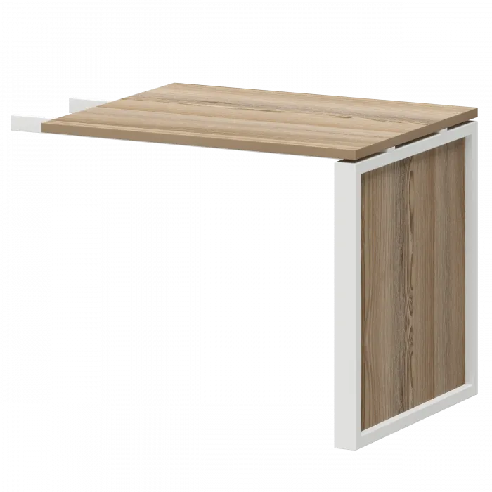 Конференц-приставка НТМ-709-КМК Дуб сафари/Белый 900x730x750 Аргентум-М