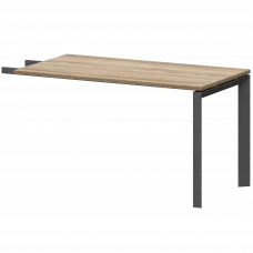 Бриф-приставка на металлокаркасе НТМПБ-П-735 Дуб сафари/Антрацит 1350x730x750 Аргентум-МП