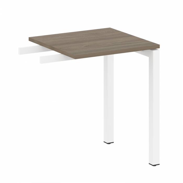 Metal System Quattro Приставной элемент на П-образном м/к 50БП.ПР-1 Вяз Благородный/Металл Белый 600