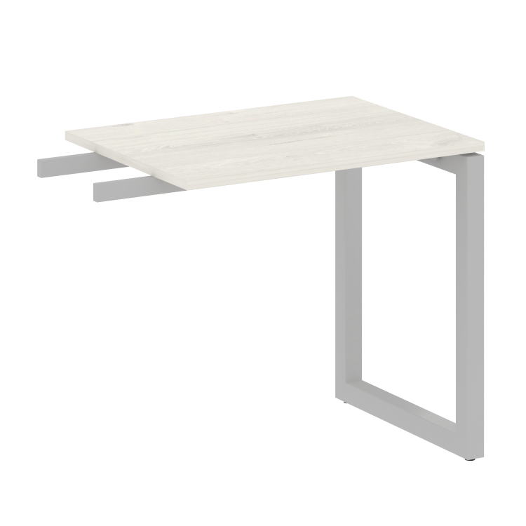 Metal System Quattro Приставной элемент на О-образном м/к 50БО.ПР-2 Дуб Наварра/Металл Серый 800*600