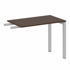 Metal System Quattro Приставной элемент на П-образном м/к 50БП.ПР-3 Венге Цаво/Металл Серый 1000*600