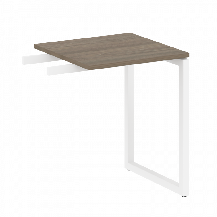 Metal System Quattro Приставной элемент на О-образном м/к 40БО.ПР-1 Вяз Благородный/Металл Белый 600