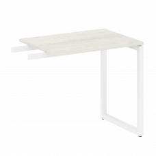 Metal System Quattro Приставной элемент на О-образном м/к 40БО.ПР-2 Дуб Наварра/Металл Белый 800*600