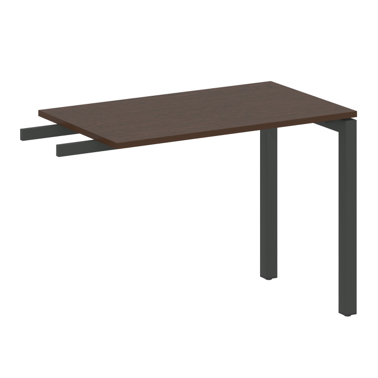 Metal System Quattro Приставной элемент на П-образном м/к 50БП.ПР-3 Венге Цаво/Металл Антрацит 1000*