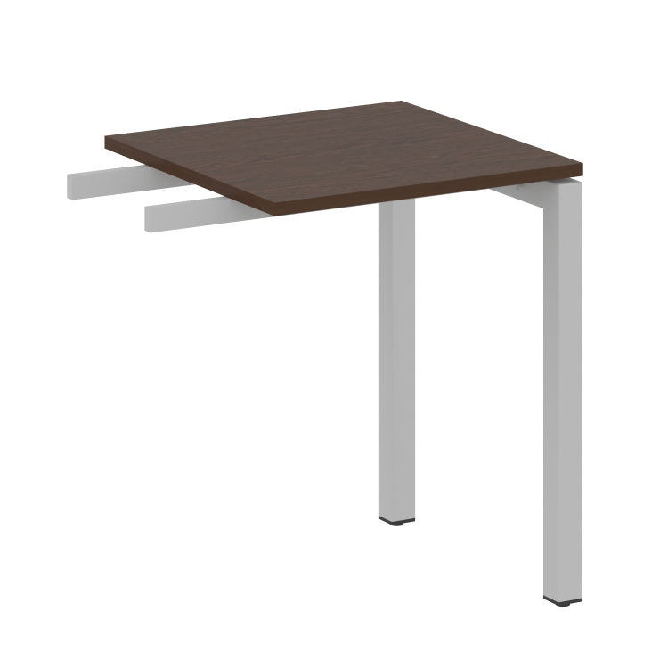 Metal System Quattro Приставной элемент на П-образном м/к 50БП.ПР-1 Венге Цаво/Металл Серый 600*600*