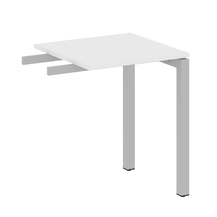 Metal System Quattro Приставной элемент на П-образном м/к 50БП.ПР-1 Белый/Металл Серый 600*600*750