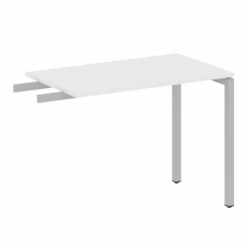 Metal System Quattro Приставной элемент на П-образном м/к 40БП.ПР-3 Белый/Металл Серый 1000*600*750