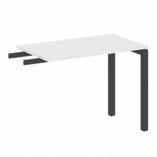 Metal System Quattro Приставной элемент на П-образном м/к 50БП.ПР-3 Белый/Металл Антрацит 1000*600*7