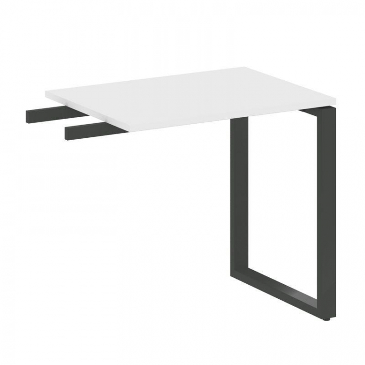 Metal System Приставной элемент на О-образном м/к БО.ПР-2 Белый/Металл Антрацит 800*600*750