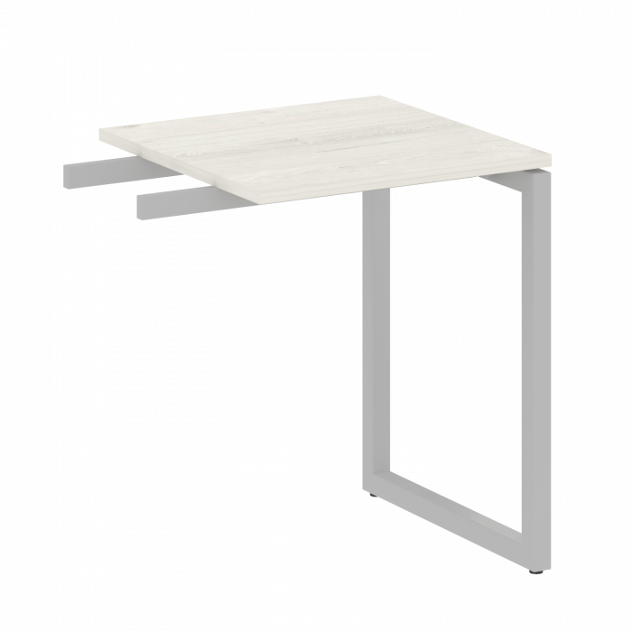 Metal System Quattro Приставной элемент на О-образном м/к 40БО.ПР-1 Дуб Наварра/Металл Серый 600*600