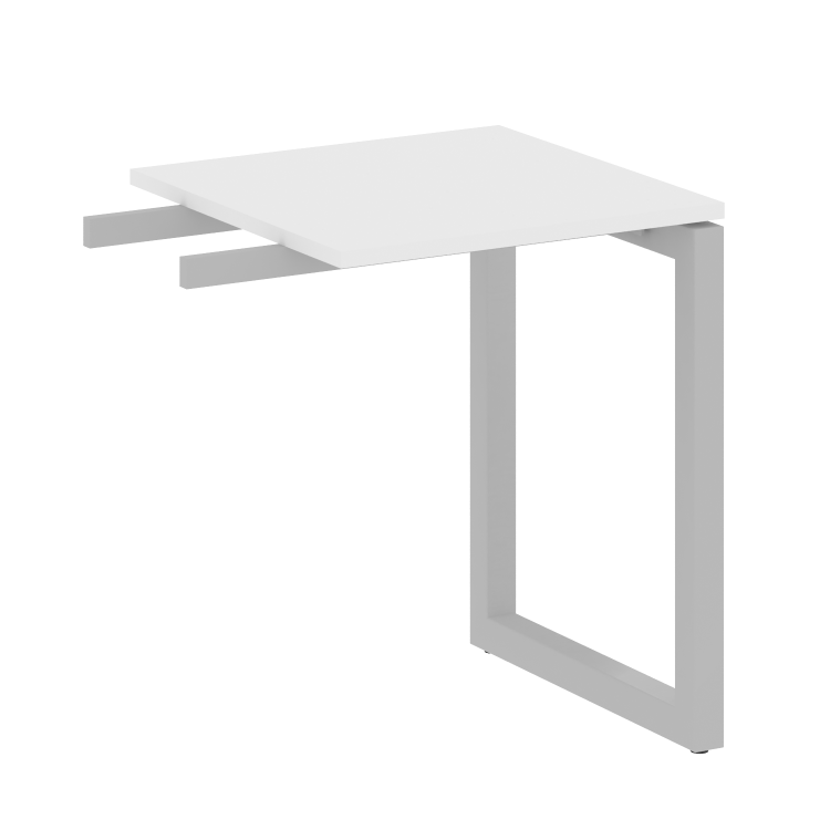 Metal System Quattro Приставной элемент на О-образном м/к 50БО.ПР-1 Белый/Металл Серый 600*600*750