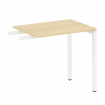Metal System Quattro Приставной элемент на П-образном м/к 40БП.ПР-2 Акация Лорка/Металл Белый 800*60
