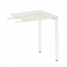 Metal System Quattro Приставной элемент на П-образном м/к 40БП.ПР-1 Дуб Наварра/Металл Белый 600*600