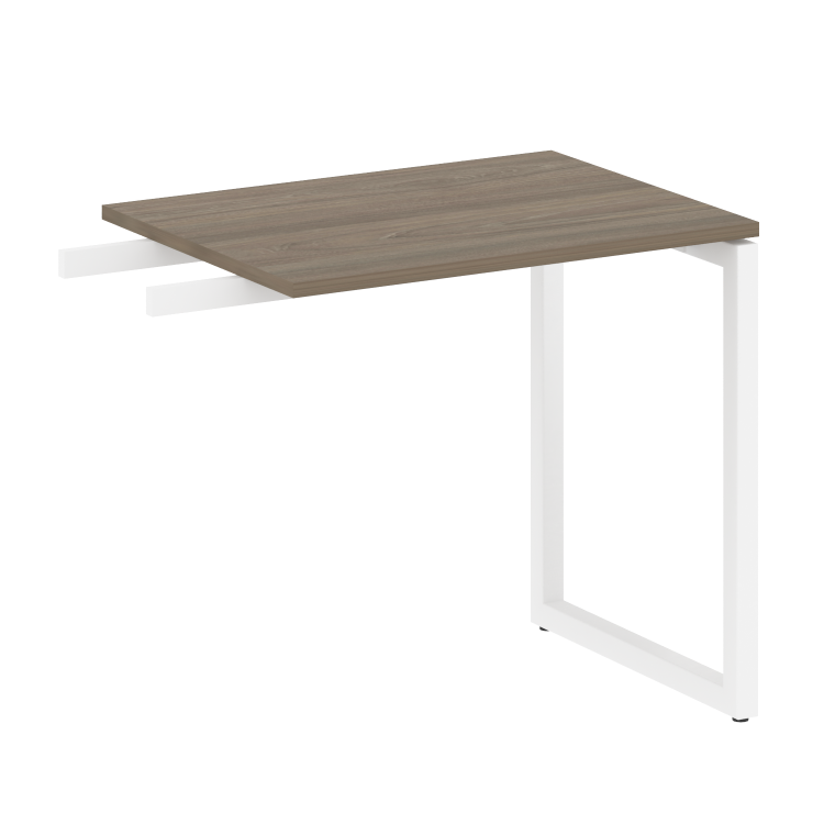 Metal System Quattro Приставной элемент на О-образном м/к 40БО.ПР-2 Вяз Благородный/Металл Белый 800